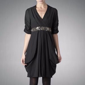 NWT Ted Baker draped hem beaded kimono dress